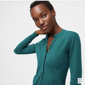 J Crew Cotton Jackie Cardigan Spicy Jade XS